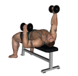 Dumbbell Press - Flat Bench Inwards Alternate